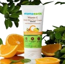 Mamaearth Face Serum bottle with natural ingredients like Vitamin C, Niacinamide, and Hyaluronic Acid for glowing skin.
